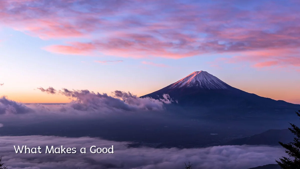 What Makes a Good