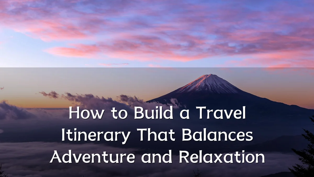 How to Build a Travel Itinerary That Balances Adventure and Relaxation