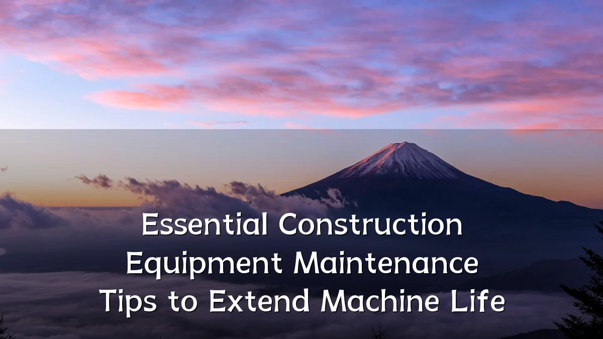 Essential Construction Equipment Maintenance Tips to Extend Machine Life
