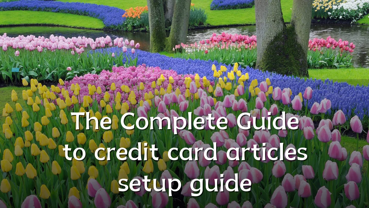 The Complete Guide to credit card articles setup guide