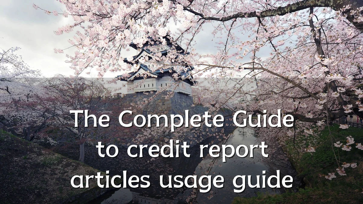 The Complete Guide to credit report articles usage guide