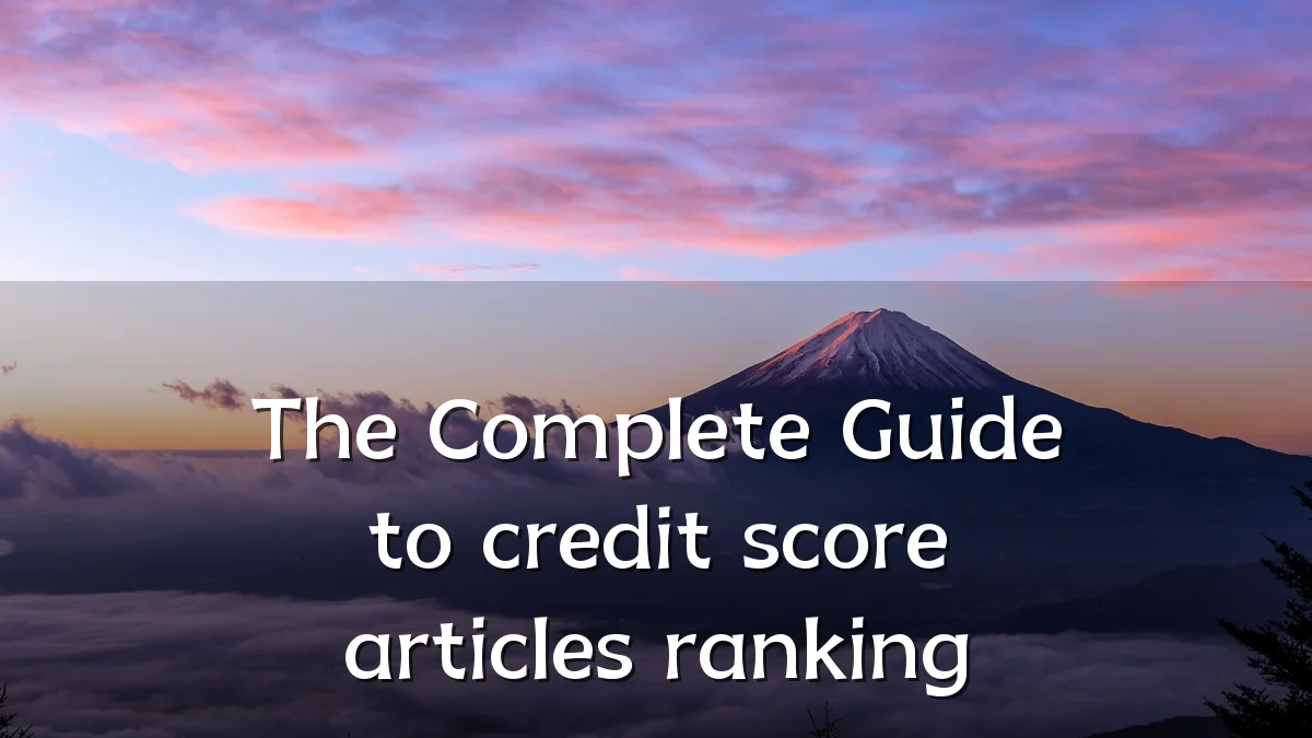 The Complete Guide to credit score articles ranking