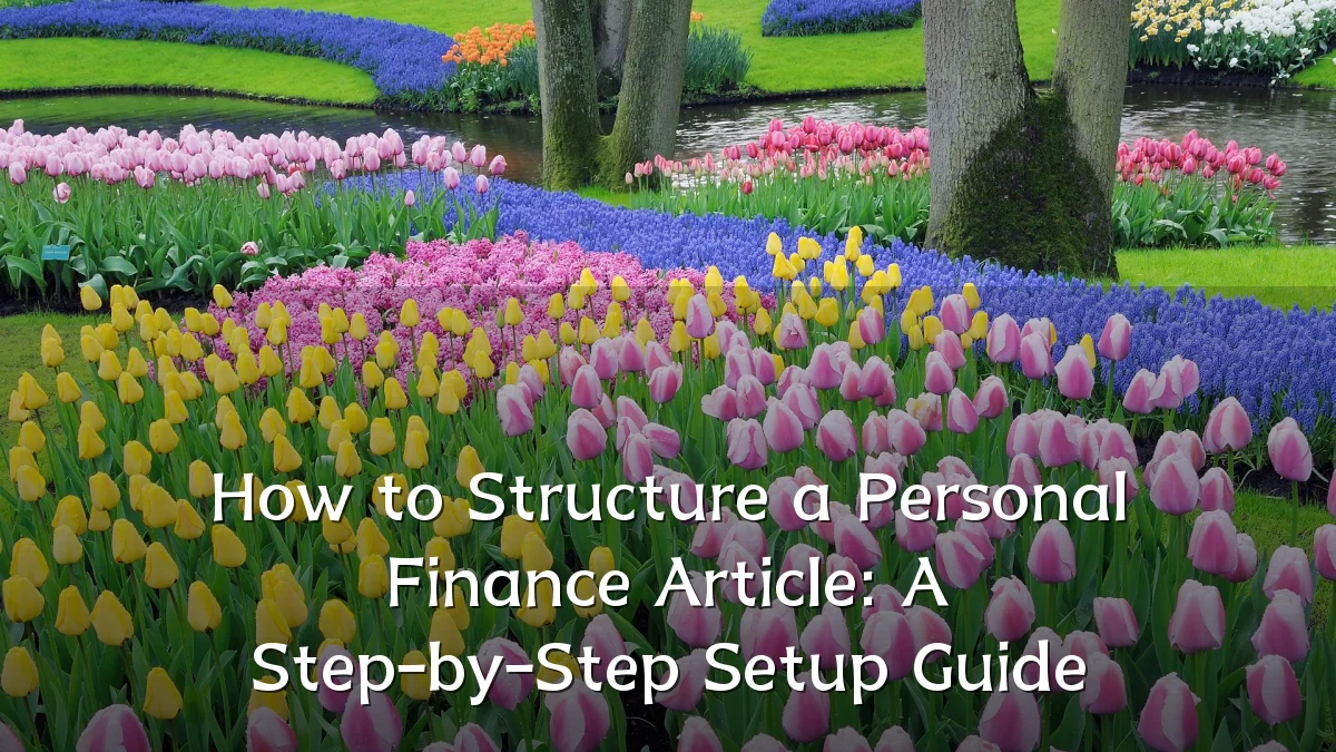 How to Structure a Personal Finance Article: A Step-by-Step Setup Guide