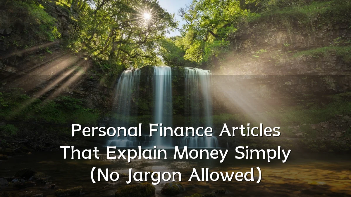 Personal Finance Articles That Explain Money Simply (No Jargon Allowed)