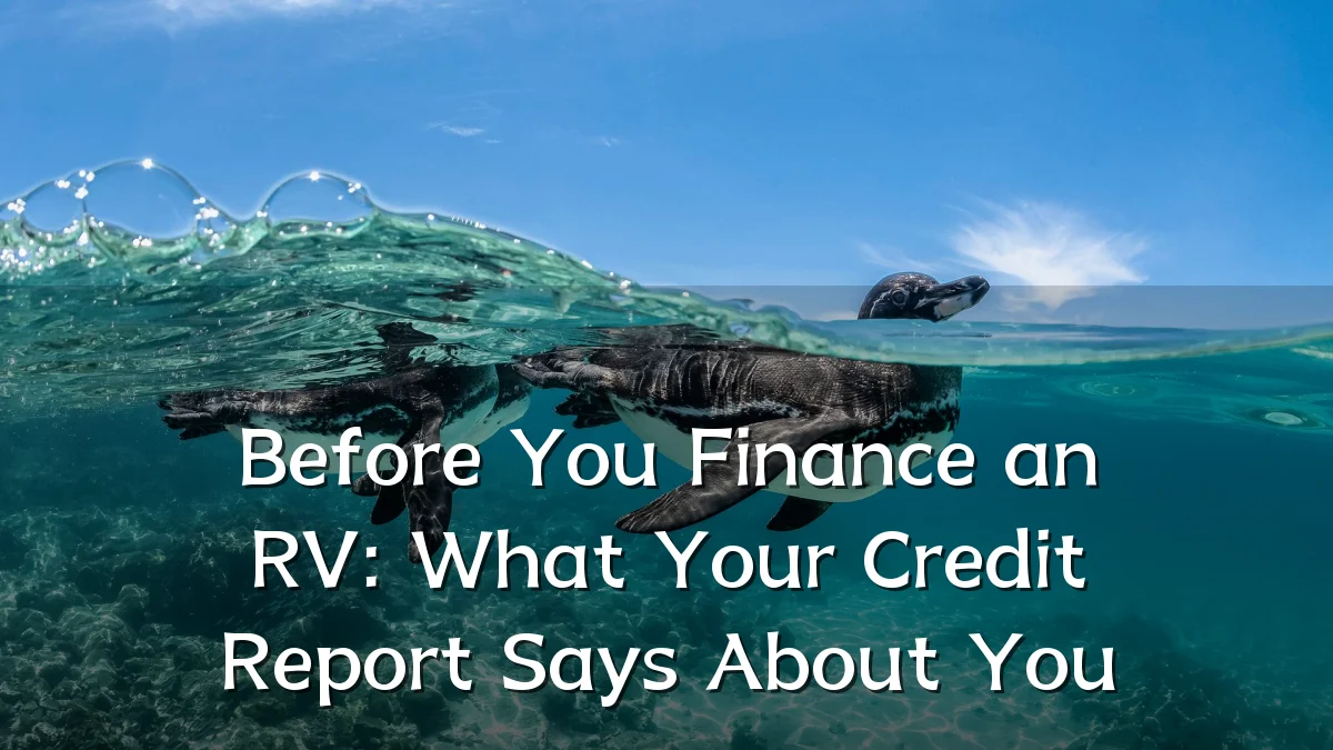 Before You Finance an RV: What Your Credit Report Says About You