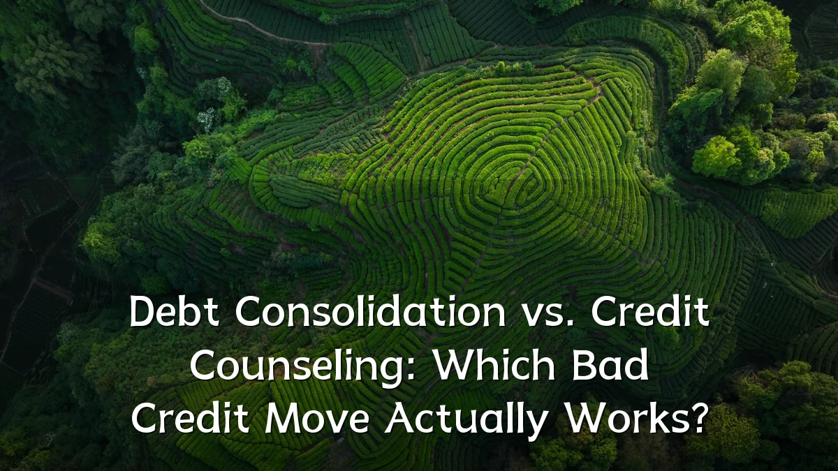 Debt Consolidation vs. Credit Counseling: Which Bad Credit Move Actually Works?