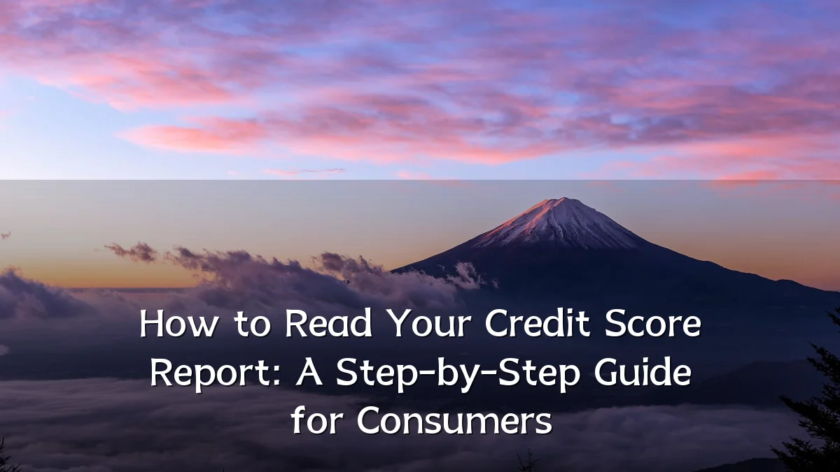 How to Read Your Credit Score Report: A Step-by-Step Guide for Consumers
