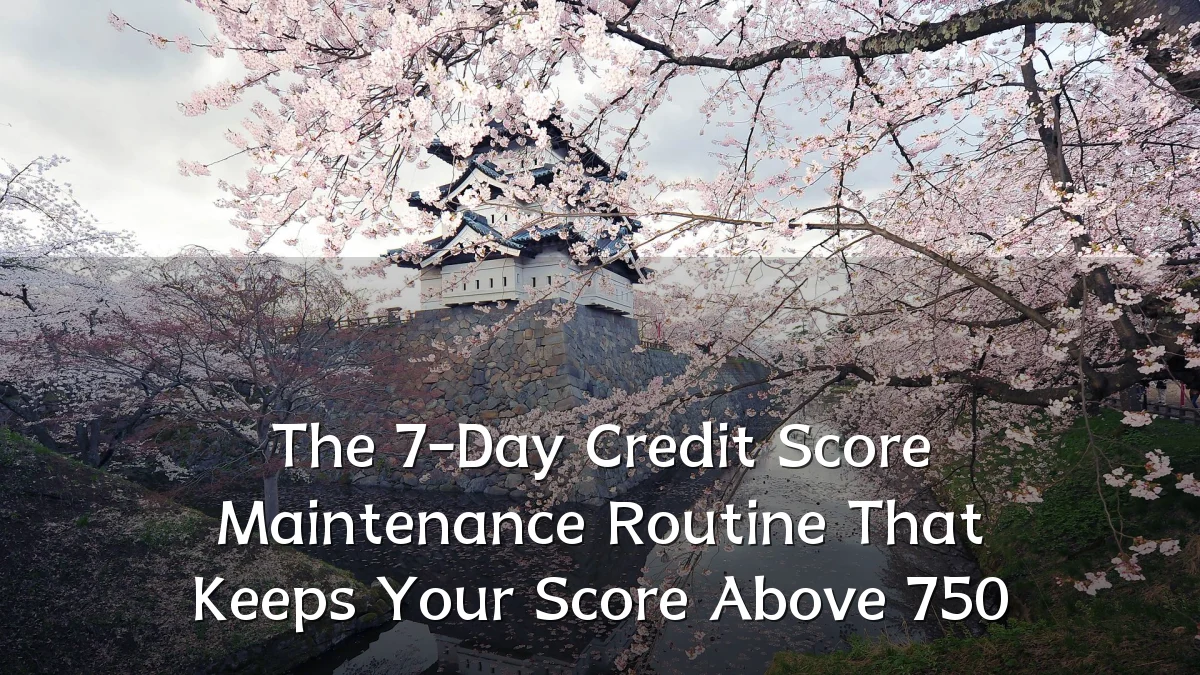 The 7-Day Credit Score Maintenance Routine That Keeps Your Score Above 750