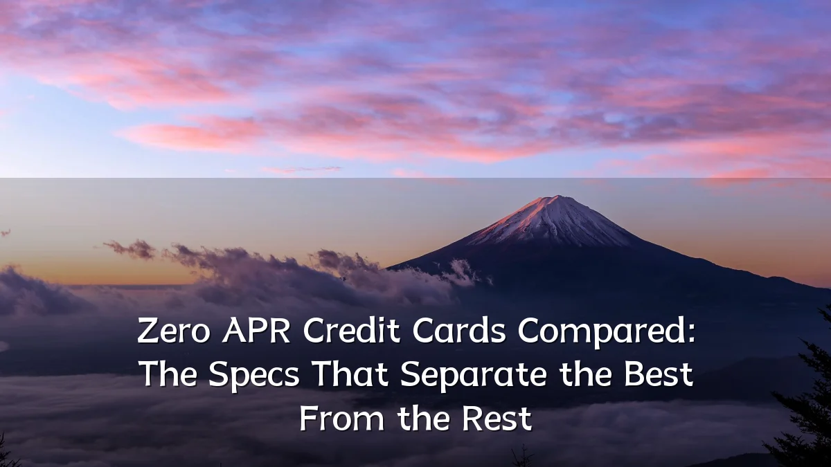 Zero APR Credit Cards Compared: The Specs That Separate the Best From the Rest